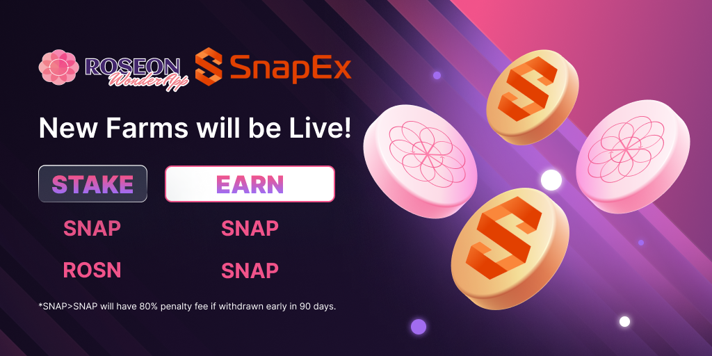 Roseon WonderApp Launches Reward Programs with SnapEx: Earn Passively With a $SNAP